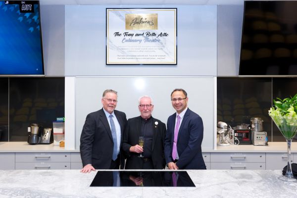 Damon Salesa and Tony Astle at the opening